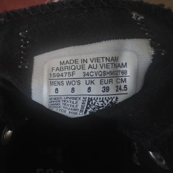 Converse Black Polka Dot Sneakers(Men's Size 8) - Picture 2 of 6